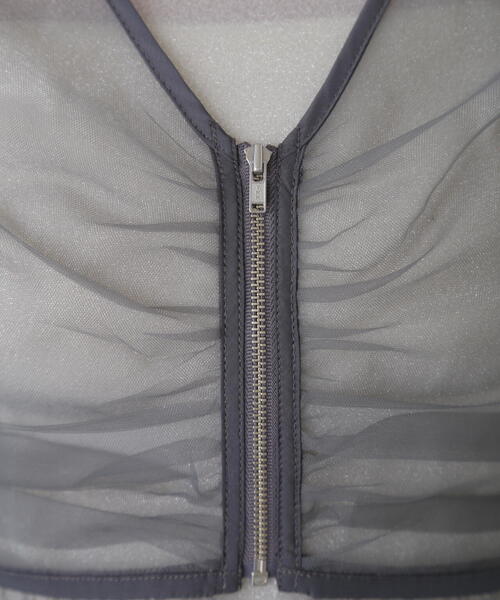 FREE'S MART(フリーズマート)の「チュールジップペプラムビスチェ(シャツ/ブラウス・レディース・グレー/ブラック/ホワイト・FREE)」の18枚目の写真