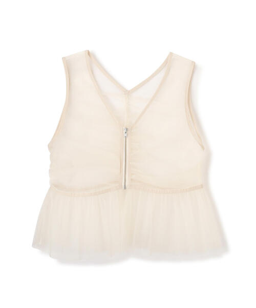 FREE'S MART(フリーズマート)の「チュールジップペプラムビスチェ(シャツ/ブラウス・レディース・グレー/ブラック/ホワイト・FREE)」の13枚目の写真