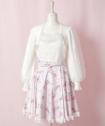 mellfy memory メルフィーメモリー ピンク ニット mellfy memory（メルフィーメモリー）の「Fairy swan bolero