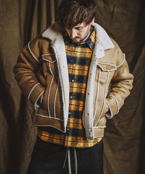 NO ID.（ノーアイディ）の「【NO ID.】Check Big Shirt / チェック ビッグ シャツ（シャツ/ブラウス・メンズ・レッド/イエロー/ブラック・ONE SIZE）」の10枚目の写真