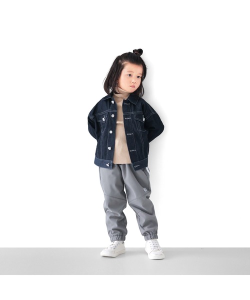 L.COPECK（エルコペック）の「ビッグシルエットデニムジャケット（デニムジャケット・キッズ・ネイビー/ストライプ・150cm/160cm）」の6枚目の写真