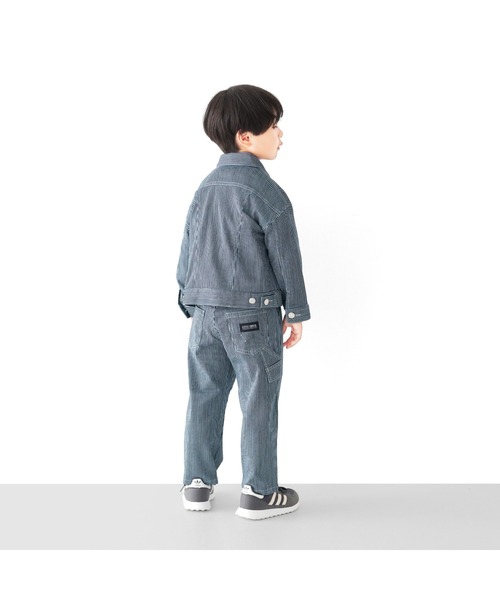 L.COPECK（エルコペック）の「ビッグシルエットデニムジャケット（デニムジャケット・キッズ・ネイビー/ストライプ・150cm/160cm）」の12枚目の写真