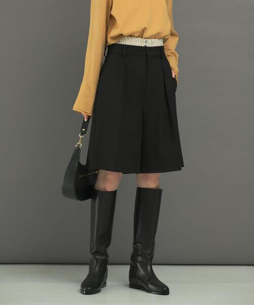 URBAN RESEARCH ROSSO WOMEN（アーバンリサーチ　ロッソ）の「レイヤードハーフパンツ（その他パンツ・レディース・ブラック/モカ・38/36）」の2枚目の写真