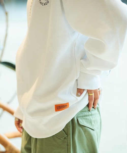 UNIVERSAL OVERALL(ユニバーサルオーバーオール)の「UNIVERSAL OVERALL SWEAT SHIRT_100th HISTORICAL LOGO(スウェット・メンズ・ブラック/ホワイト・MEDIUM/LARGE)」の6枚目の写真