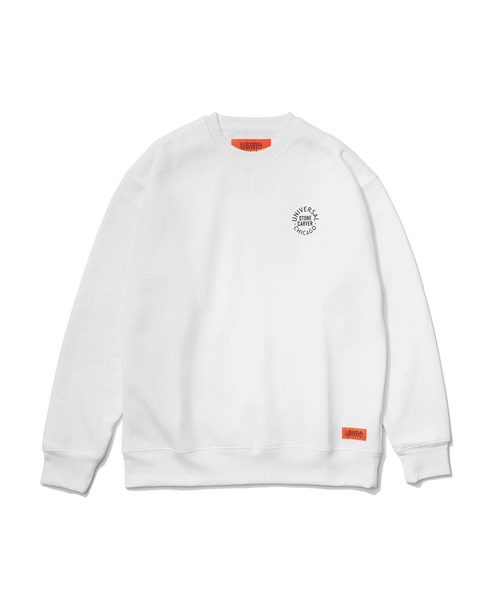 UNIVERSAL OVERALL(ユニバーサルオーバーオール)の「UNIVERSAL OVERALL SWEAT SHIRT_100th HISTORICAL LOGO(スウェット・メンズ・ブラック/ホワイト・MEDIUM/LARGE)」の7枚目の写真