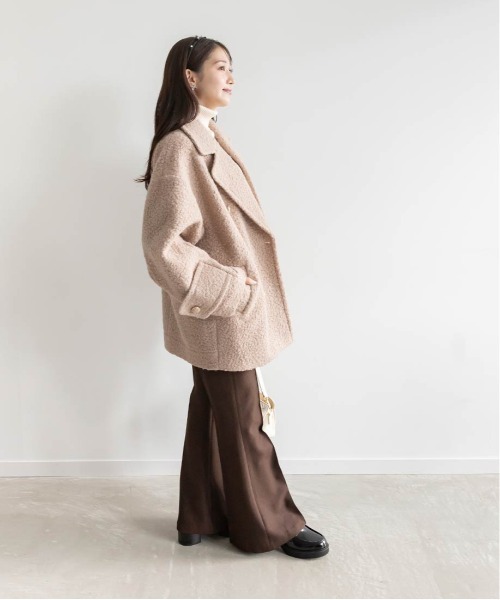 RANDA(ランダ)の「ループボアピーコート(ピーコート・レディース・グレイッシュベージュ/クリーム/ブラック・0/1)」の10枚目の写真