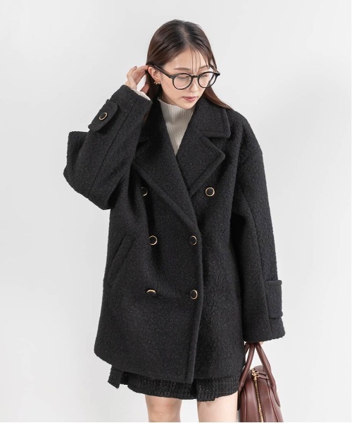 RANDA(ランダ)の「ループボアピーコート(ピーコート・レディース・グレイッシュベージュ/クリーム/ブラック・0/1)」の19枚目の写真