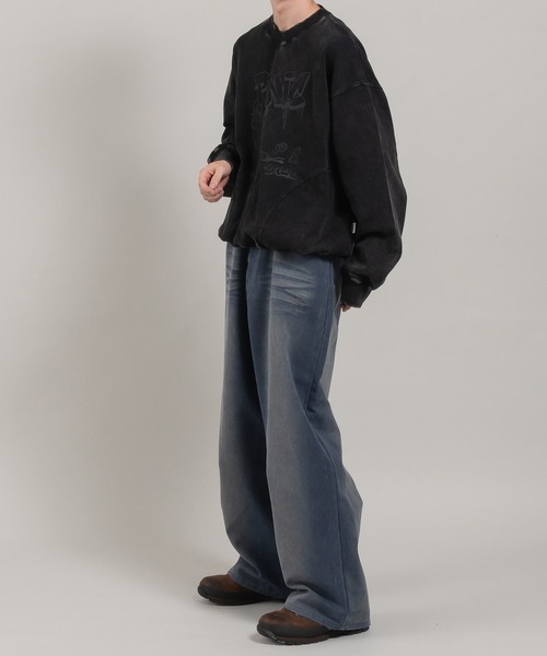 Perushu（ペルーシュ）の「ヘビーウェイトアソートグラフィックダブルポケットスウェット（スウェット・メンズ・ブラウン/ブラック/スモークグレー/ブラック系その他/ブラック系その他2/ピンク・LARGE/MEDIUM）」の17枚目の写真