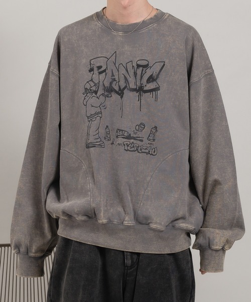 Perushu（ペルーシュ）の「ヘビーウェイトアソートグラフィックダブルポケットスウェット（スウェット・メンズ・ブラウン/ブラック/スモークグレー/ブラック系その他/ブラック系その他2/ピンク・LARGE/MEDIUM）」の20枚目の写真