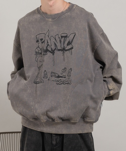 ヘビーウェイトアソートグラフィックダブルポケットスウェット