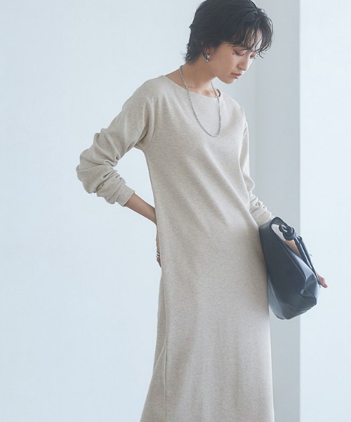 ESCADA★未使用品　ロングIラインワンピース　ビジュー RASW]機能付きテレコIラインロングワンピース（ワンピース）｜RASW