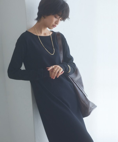 【新品】【タグ付】IENA♡ワンピース 38 ロング ブラック 洗える！シンプルロングワンピース - ベルーナ【公式】