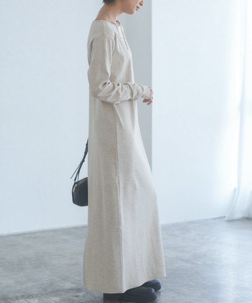 RASW]機能付きテレコIラインロングワンピース（ワンピース）｜RASW