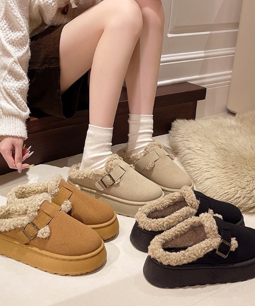 pg　モカシンシューズ　未使用　値下げ セール】ファーボアモカシンシューズ（ブーツ）｜SHEPP（シープ