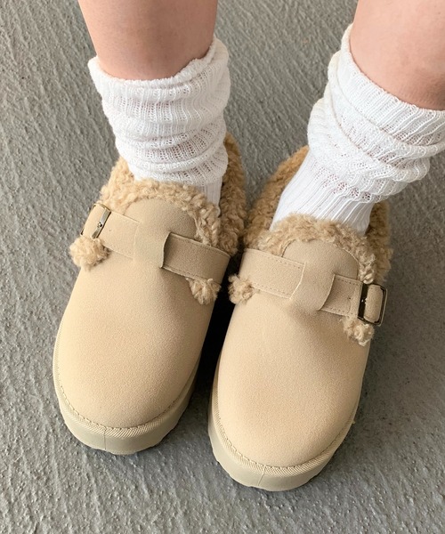 セール】ファーボアモカシンシューズ（ブーツ）｜SHEPP（シープ