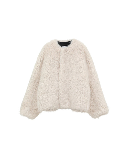 near.nippon.（ニアーニッポン）の「＜near.nippon (ニアー ニッポン)＞ファーブルゾン（その他アウター・レディース・オフホワイト・FREE）」の10枚目の写真