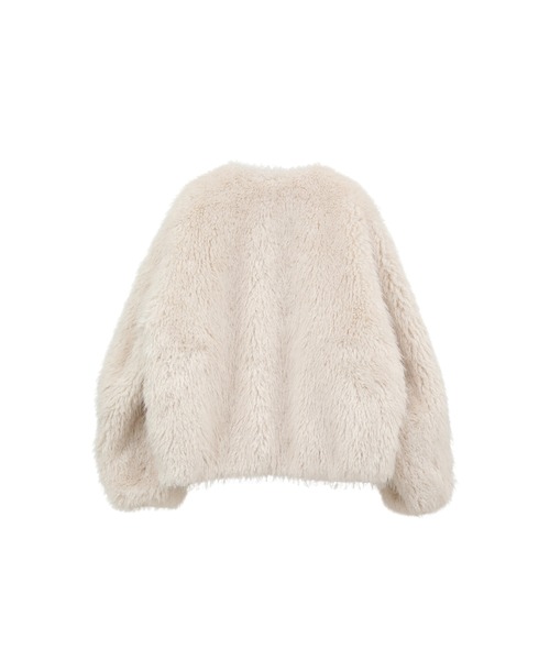 near.nippon.（ニアーニッポン）の「＜near.nippon (ニアー ニッポン)＞ファーブルゾン（その他アウター・レディース・オフホワイト・FREE）」の2枚目の写真