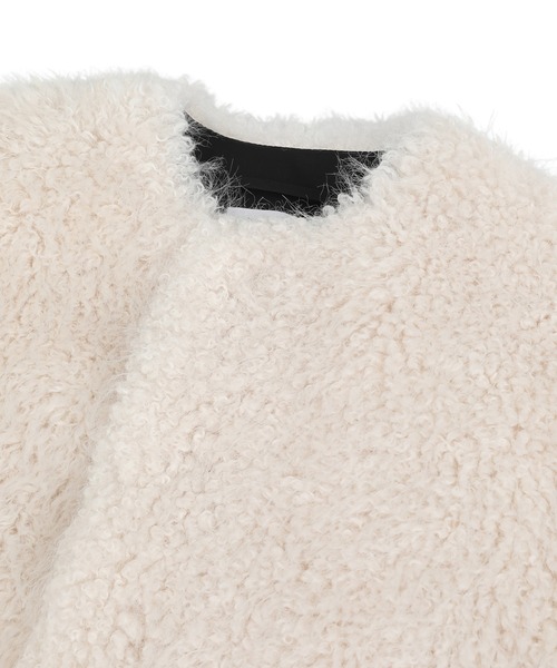 near.nippon.（ニアーニッポン）の「＜near.nippon (ニアー ニッポン)＞ファーブルゾン（その他アウター・レディース・オフホワイト・FREE）」の3枚目の写真