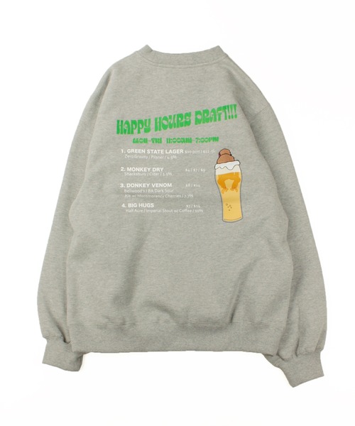 トレーナー スウェット HUMAROUS MONKEY BEER クルーネック スウェット レディース メンズ HUMAROUS トレーナー スウェット MONKEY BEER クルーネック
