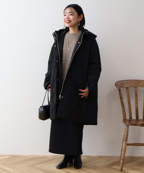 セール】軽ポカフーディーキルティングコート（その他アウター