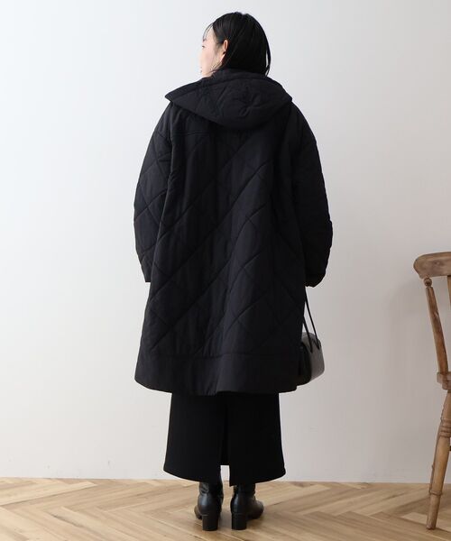 ほぼ未使用✨　nanamica フーデッドコート　キルティング　ブラック　L セール】軽ポカフーディーキルティングコート（その他アウター