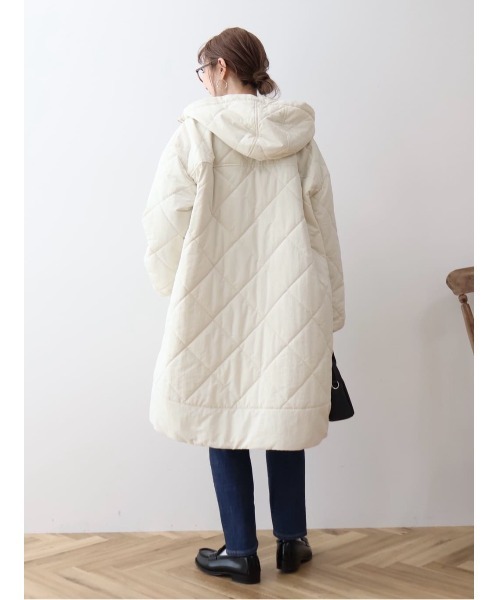 【美品タグ付き】 アメリカンホリック チェック ボア ダウンコート ジャケット AMERICAN HOLIC ジャケット ノーカラージャケット 軽ポカ