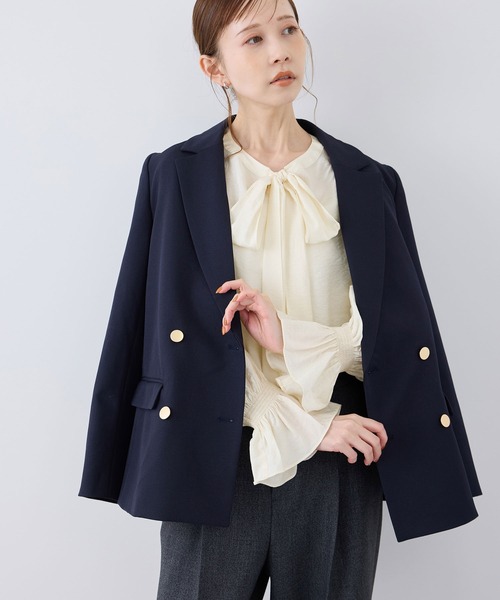 ROPE' PICNIC(ロペピクニック)の「前後2WAY着用BIGリボンブラウス(シャツ/ブラウス・レディース・ラベンダー/オフホワイト/ブラック・38)」の13枚目の写真