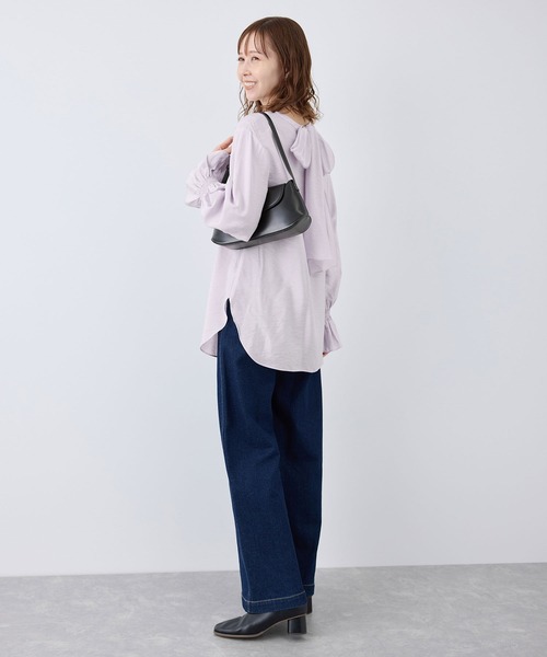 ROPE' PICNIC(ロペピクニック)の「前後2WAY着用BIGリボンブラウス(シャツ/ブラウス・レディース・ラベンダー/オフホワイト/ブラック・38)」の15枚目の写真