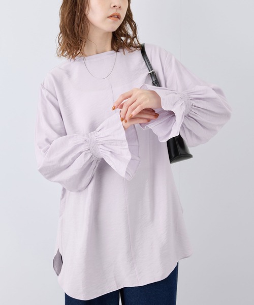 ROPE' PICNIC(ロペピクニック)の「前後2WAY着用BIGリボンブラウス(シャツ/ブラウス・レディース・ラベンダー/オフホワイト/ブラック・38)」の16枚目の写真
