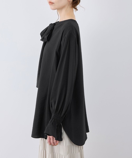 ROPE' PICNIC(ロペピクニック)の「前後2WAY着用BIGリボンブラウス(シャツ/ブラウス・レディース・ラベンダー/オフホワイト/ブラック・38)」の19枚目の写真
