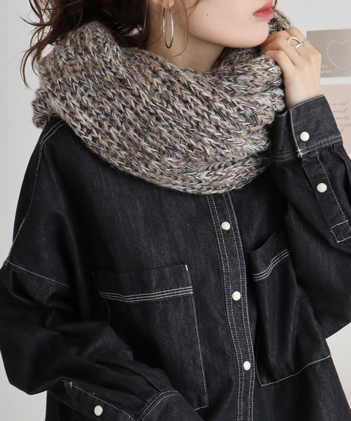 FUNALIVE(ファンアライブ)の「ウルトラ断熱発泡ビーズ入り保湿ミックススヌード(ネックウォーマー/スヌード・メンズ・グリーン系/ピンク系/ベージュ系・FREE)」の8枚目の写真