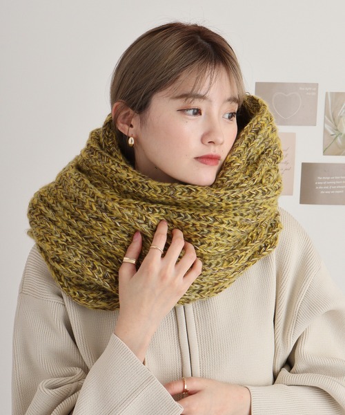 FUNALIVE(ファンアライブ)の「ウルトラ断熱発泡ビーズ入り保湿ミックススヌード(ネックウォーマー/スヌード・メンズ・グリーン系/ピンク系/ベージュ系・FREE)」の7枚目の写真