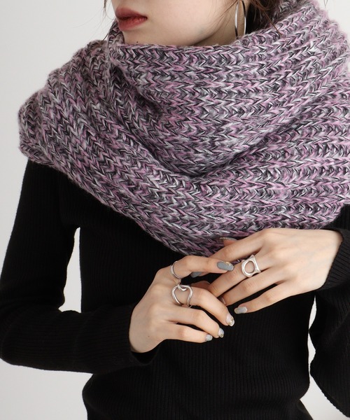 FUNALIVE(ファンアライブ)の「ウルトラ断熱発泡ビーズ入り保湿ミックススヌード(ネックウォーマー/スヌード・メンズ・グリーン系/ピンク系/ベージュ系・FREE)」の6枚目の写真