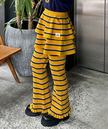 HELLO.SANFRANCISCO | 【HELLO.SANFRANCISCO/ハローサンフランシスコ】マルチボーダーニットフレアパンツ(その他パンツ)