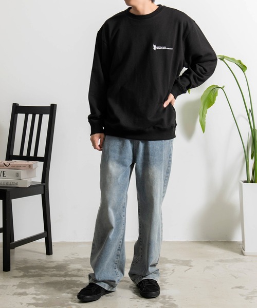 U.S. POLO ASSN.(ユーエスポロアッスン)の「『U.S. POLO ASSN/ユーエスポロアッスン』裏毛クルー長袖トレーナー(スウェット・レディース・ボルドー/オートミール/ネイビー/ダークグリーン/ブラック/アイボリー・L/M)」の18枚目の写真