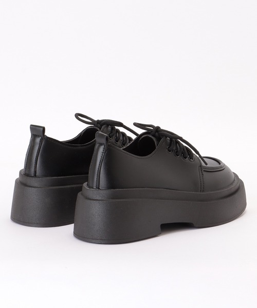 セール】選べる2タイプ ラウンドトゥ レザー調 ボリューム レース