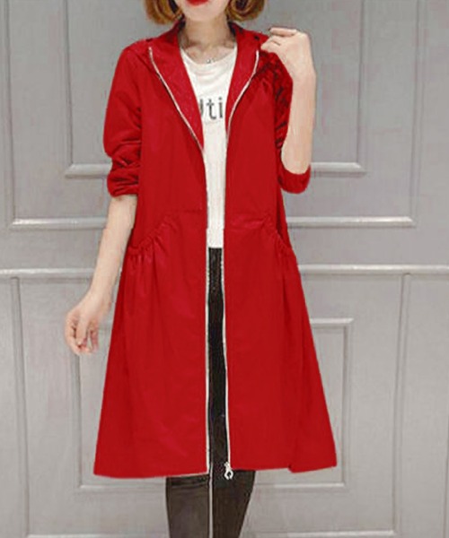 Dewlily(デューリリー)の「ギャザーマウンテンパーカー(マウンテンパーカー・レディース・ブラック/ベージュ/レッド・L/M/XL)」の14枚目の写真