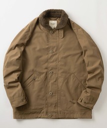 make a ray!（メイク ア レイ！）の「襟ボア コットンツイル ショート丈 中綿キルト ワークジャケット/ブルゾン/ワイドシルエット（ブルゾン・メンズ）」