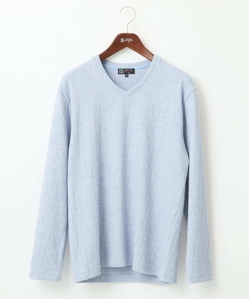 【セール】Vネックカットソー/ソフトモザイク（Tシャツ/カットソー）｜MK MICHEL KLEIN HOMME （エムケーミッシェルクランオム）