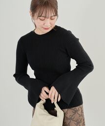 Green　Parks | ・swing by ベルスリーブクルーリブニット(ニット/セーター)