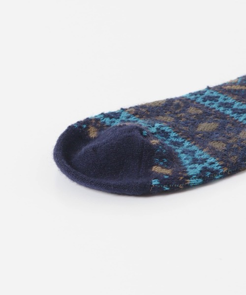 URBAN RESEARCH DOORS（アーバンリサーチドアーズ）の「『別注』ウールジャガードクルー（ソックス/靴下・メンズ・ライトベージュ/チャコールグレー/ネイビー・-）」の9枚目の写真