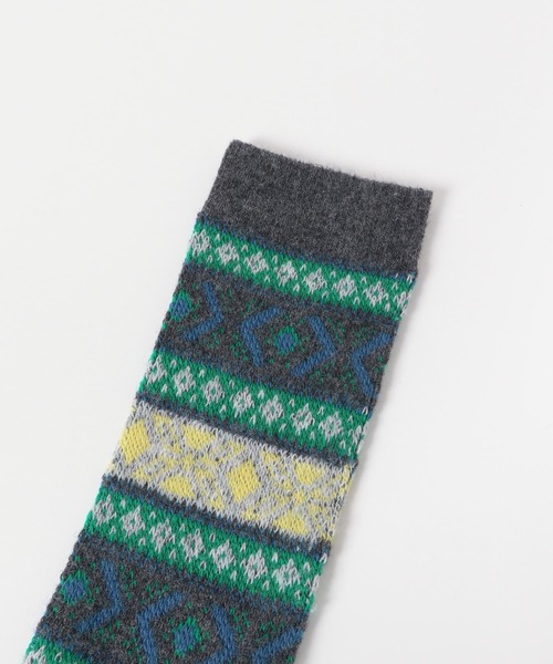 URBAN RESEARCH DOORS（アーバンリサーチドアーズ）の「『別注』ウールジャガードクルー（ソックス/靴下・メンズ・ライトベージュ/チャコールグレー/ネイビー・-）」の11枚目の写真