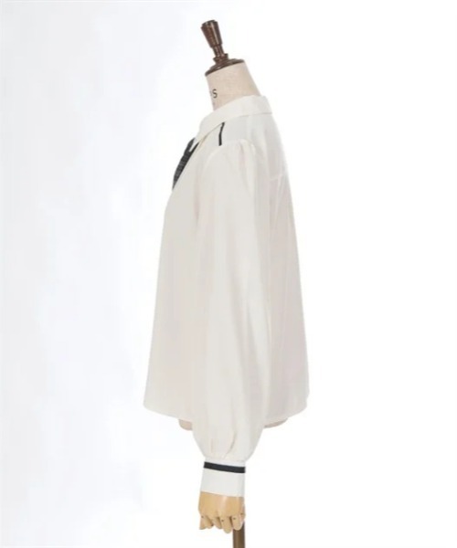 axes femme(アクシーズファム)の「チェーンタイセットブラウス(シャツ/ブラウス・レディース・ブラック/ホワイト・FREE)」の10枚目の写真