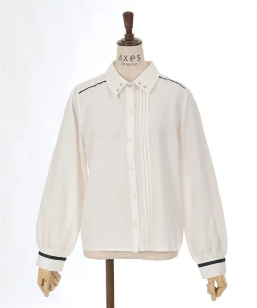 axes femme(アクシーズファム)の「チェーンタイセットブラウス(シャツ/ブラウス・レディース・ブラック/ホワイト・FREE)」の14枚目の写真