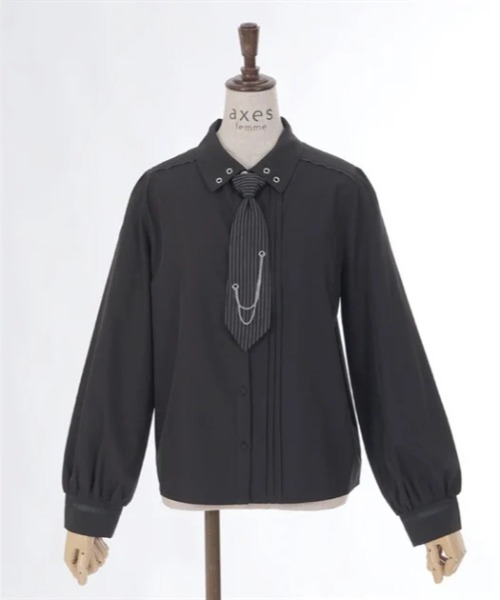 axes femme(アクシーズファム)の「チェーンタイセットブラウス(シャツ/ブラウス・レディース・ブラック/ホワイト・FREE)」の19枚目の写真