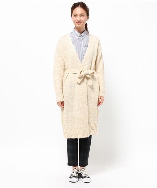 ivory court（アイボリーコート）の「LONG ガウン◆（カーディガン/ボレロ・レディース・アイボリー/チャコールグレー・FREE）」の12枚目の写真