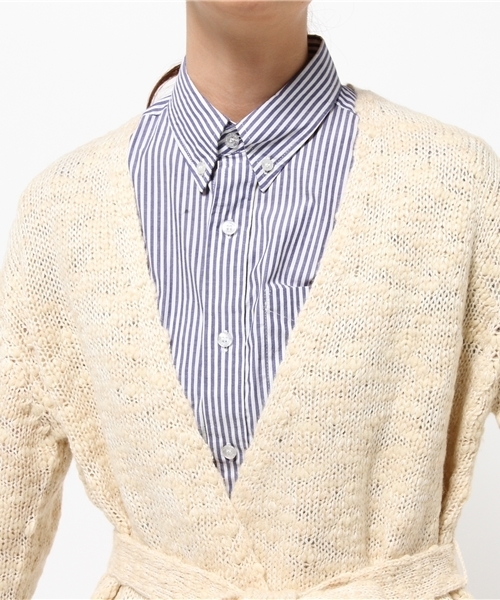 ivory court（アイボリーコート）の「LONG ガウン◆（カーディガン/ボレロ・レディース・アイボリー/チャコールグレー・FREE）」の8枚目の写真