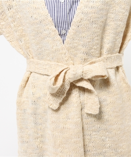 ivory court（アイボリーコート）の「LONG ガウン◆（カーディガン/ボレロ・レディース・アイボリー/チャコールグレー・FREE）」の3枚目の写真