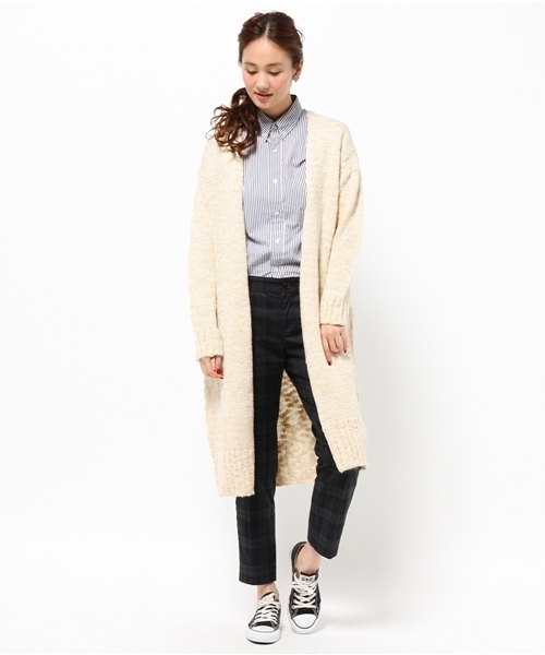 ivory court（アイボリーコート）の「LONG ガウン◆（カーディガン/ボレロ・レディース・アイボリー/チャコールグレー・FREE）」の14枚目の写真