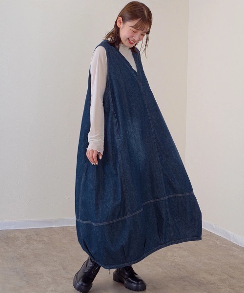 美品 go slow caravan ミリロピュール ボーリングピンジャンスカ go slow caravan（ゴースローキャラバン）の「mililopiulu